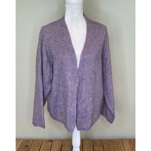 OAK + FORT lavender Cardigan Sweater